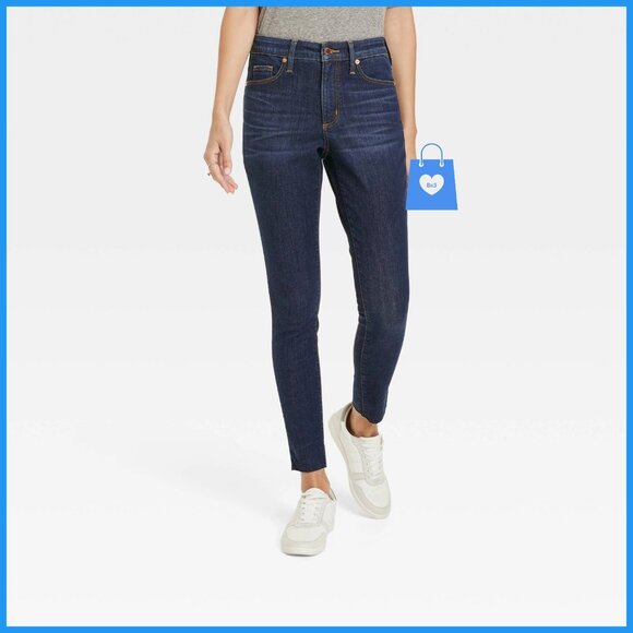 Size 10 - Womens High-Rise Skinny Jeans - Universal Thread - Dark Wash - Picture 8 of 11